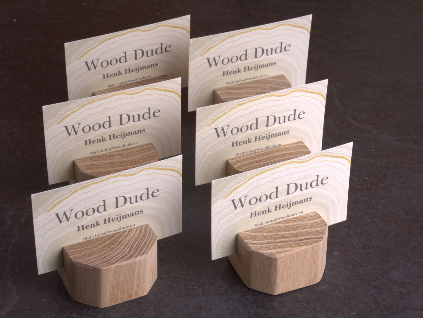 Hardwood card/photo holder