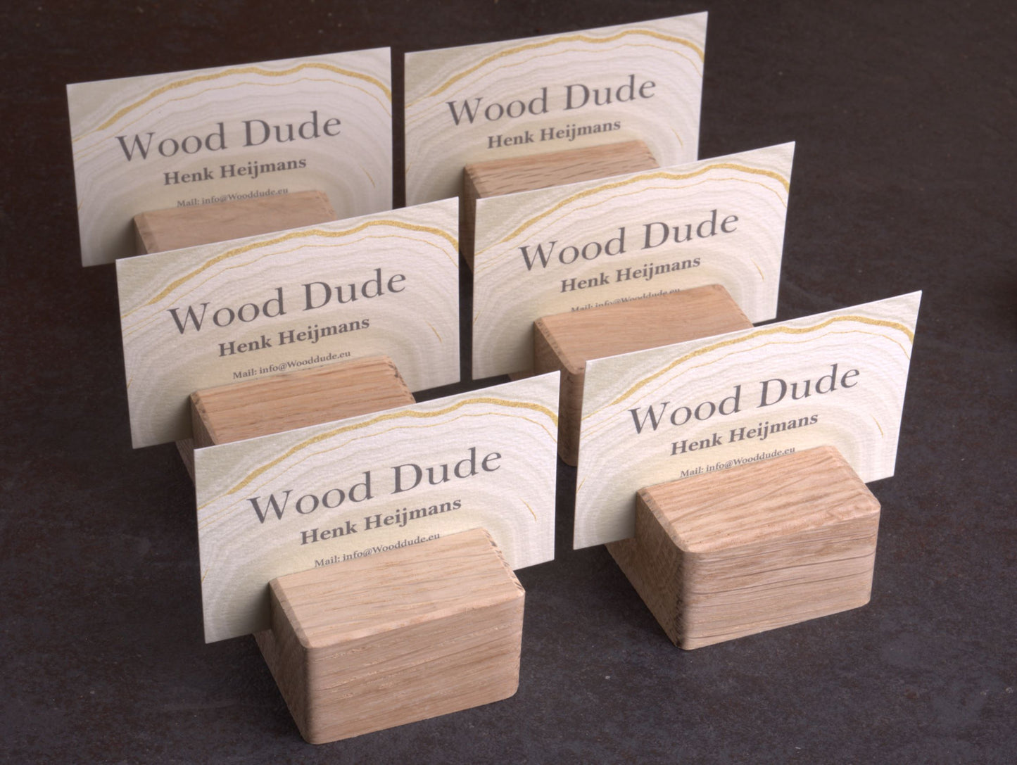 Hardwood card/photo holder