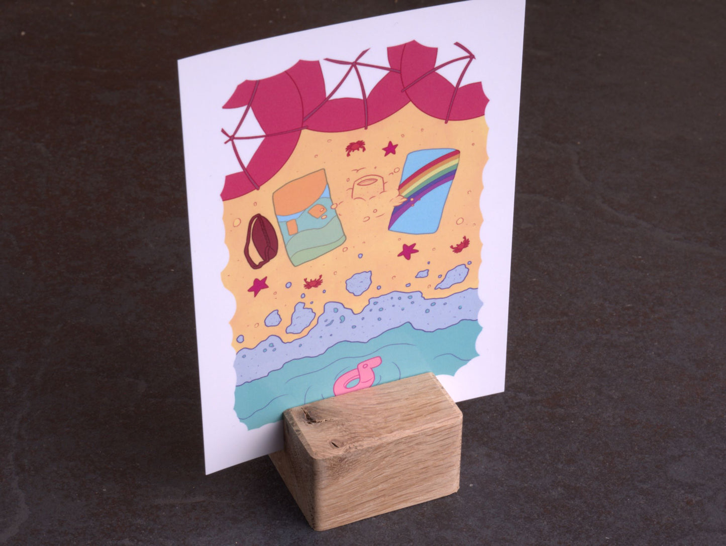 Hardwood card/photo holder