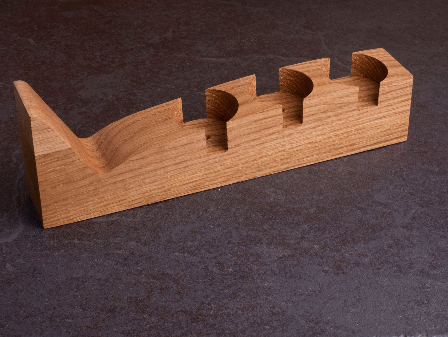 Oak tea light, rustic candlestick