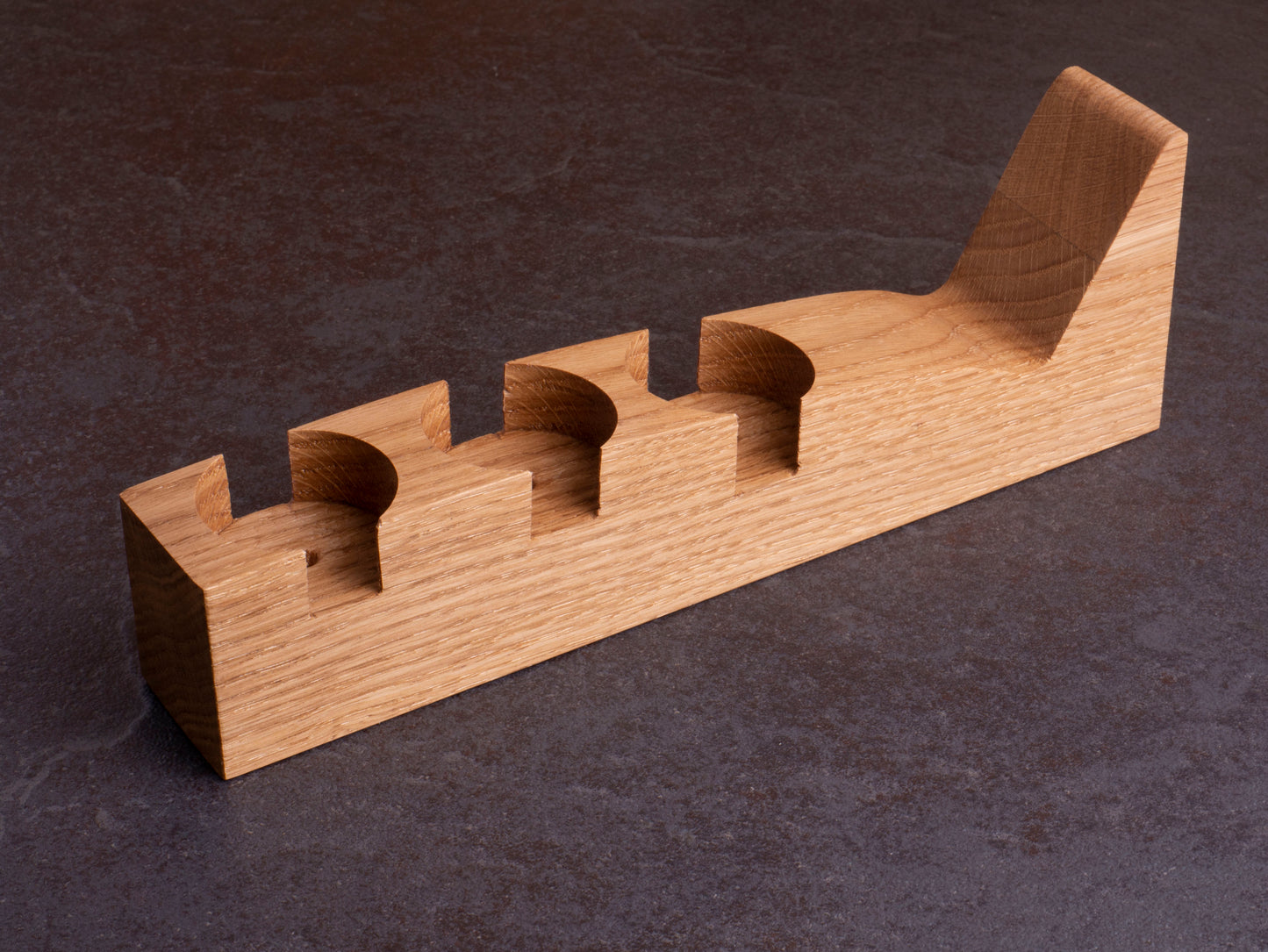 Oak tea light, rustic candlestick