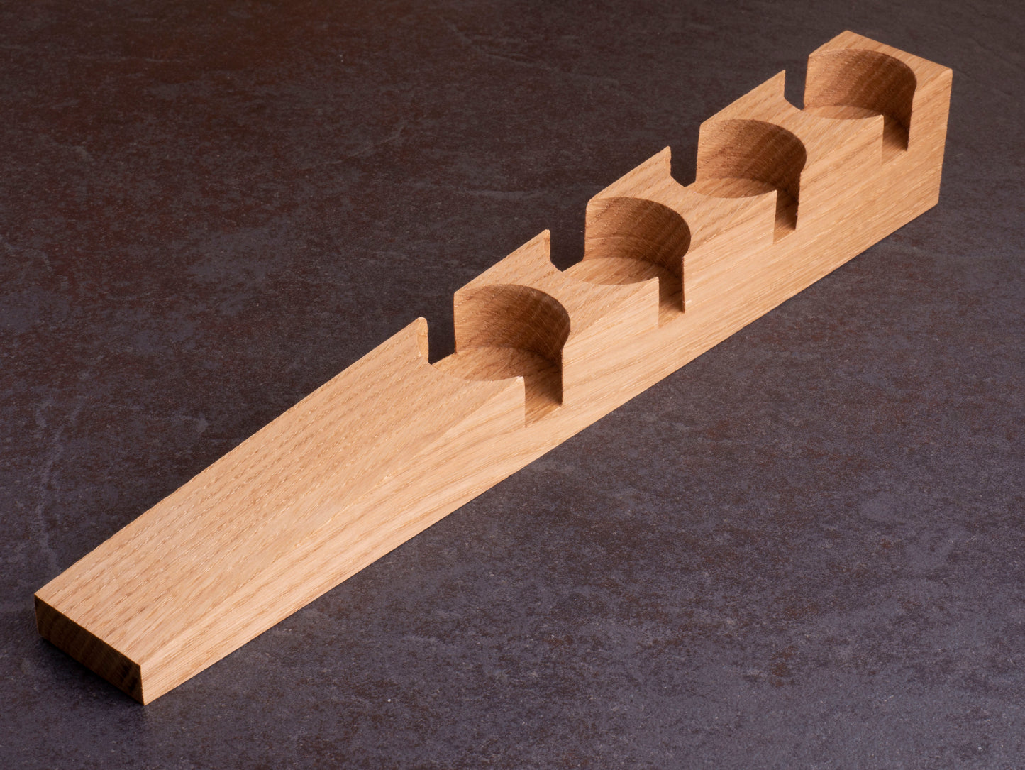 Oak tea light, rustic candlestick