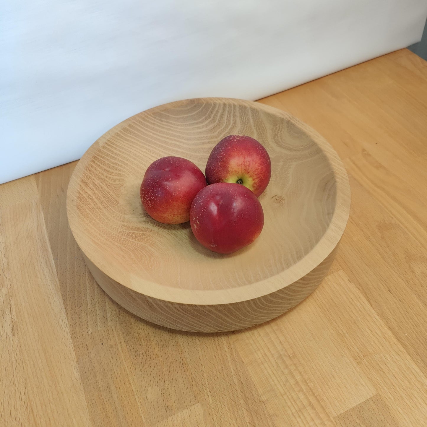 Ronde eiken fruitschaal