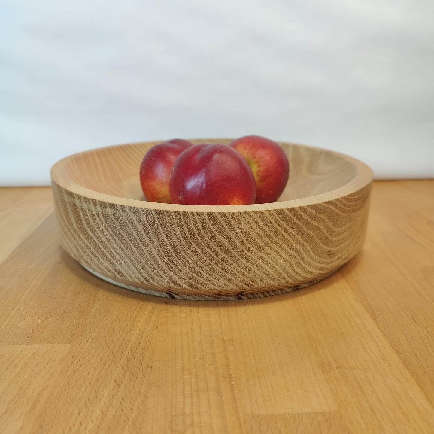 Ronde eiken fruitschaal